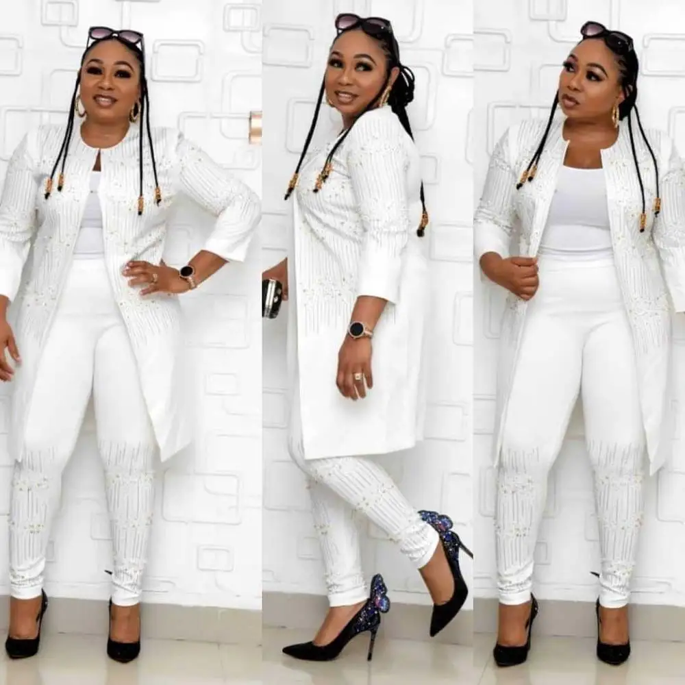 Elegant African Sets Sequins Trousers Tops Pants Suits Beading Dashiki Dress Bazin Robe Gowns Evening Party Traditional Hipster
Elegant African Sets Sequins Trousers Tops Pants Suits Beading Dashiki Dress Bazin Robe Gowns Evening Party Traditional Hipster