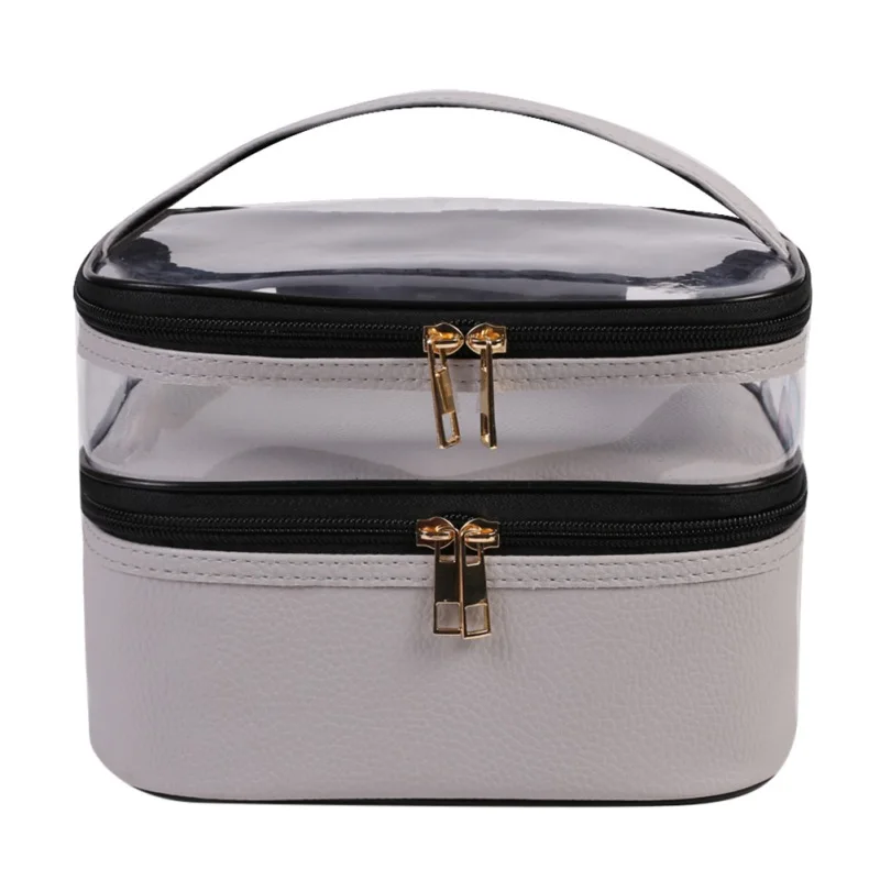 Transparent Toiletry Train Make up Bags Double Layer Clear Makeup Bag Waterproof Large Cosmetic Organizer Case
Transparent Toiletry Train Make up Bags Double Layer Clear Makeup Bag Waterproof Large Cosmetic Organizer Case