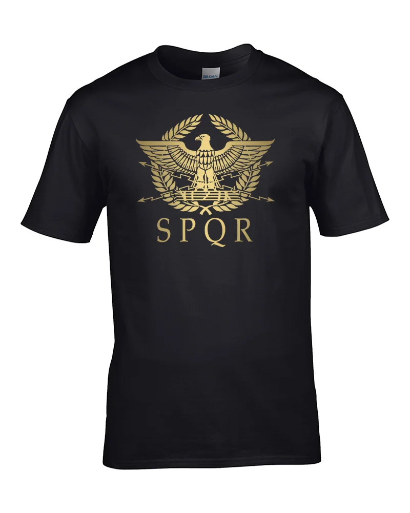 SPQR римские EmpireGold Eaglehistorical Мужская футболка с коротким рукавом на каждый день хлопок, Круглый ворот, мужская одежда
SPQR римские EmpireGold Eaglehistorical Мужская футболка с коротким рукавом на каждый день хлопок, Круглый ворот, мужская одежда