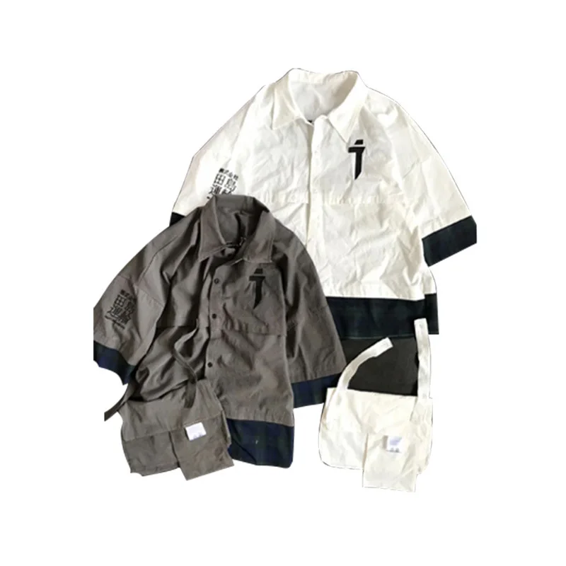 Techwear Japanese Letter Embroidery Pockets Hip Hop Cargo Shirts Men Retro Summer Casual Streetwear Blouses Vintage Cardigan
Techwear Japanese Letter Embroidery Pockets Hip Hop Cargo Shirts Men Retro Summer Casual Streetwear Blouses Vintage Cardigan