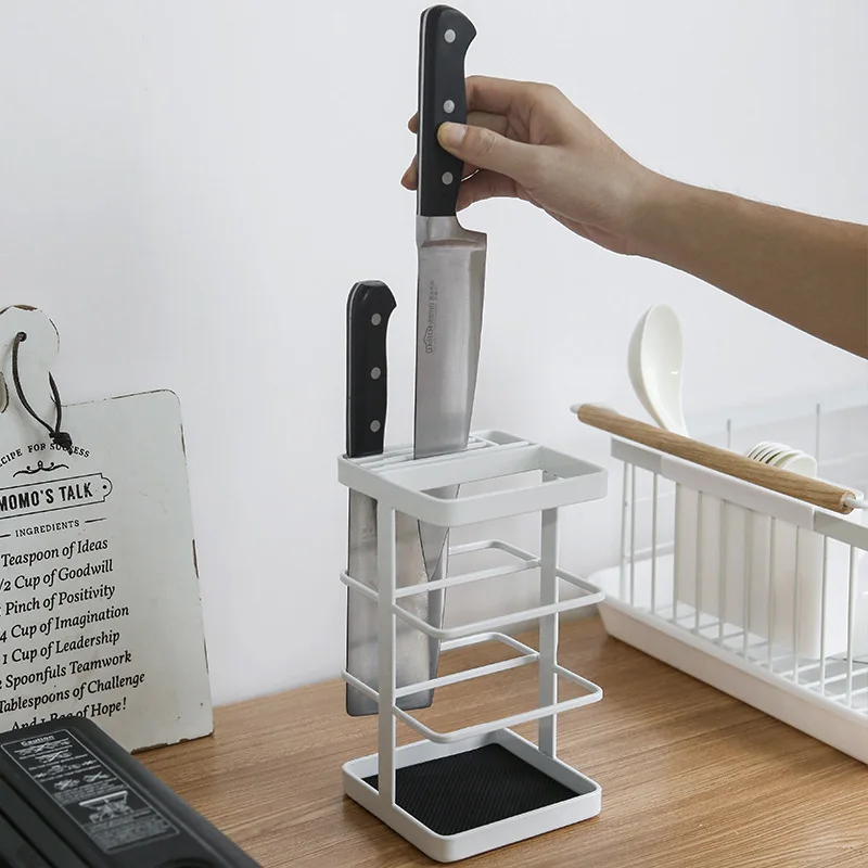 Kitchen Accessories Metal Knife Storage Shelf Drain Block Chopper Holder Drying Rack Kitchen Organizer Counter Display Stand
Kitchen Accessories Metal Knife Storage Shelf Drain Block Chopper Holder Drying Rack Kitchen Organizer Counter Display Stand