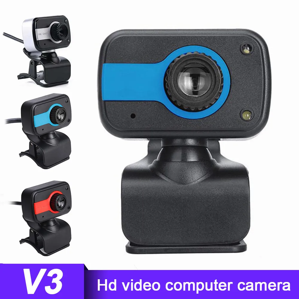 USB HD Camera 360 Degree Rotation Webcams with Noise Reduction Microphone Free Drive Camera for Online Study Meeting Blue
USB HD Camera 360 Degree Rotation Webcams with Noise Reduction Microphone Free Drive Camera for Online Study Meeting Blue