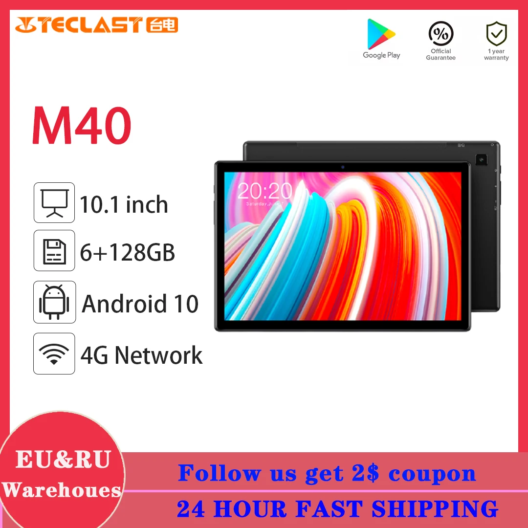Teclast M40 Android 10 Планшеты 4G сеть 10,1 дюймов T618 Восьмиядерный двойной телефонный звонок 1920x1200 6 Гб RAM 128 ГБ ROM планшетный ПК
Teclast M40 Android 10 Планшеты 4G сеть 10,1 дюймов T618 Восьмиядерный двойной телефонный звонок 1920x1200 6 Гб RAM 128 ГБ ROM планшетный ПК