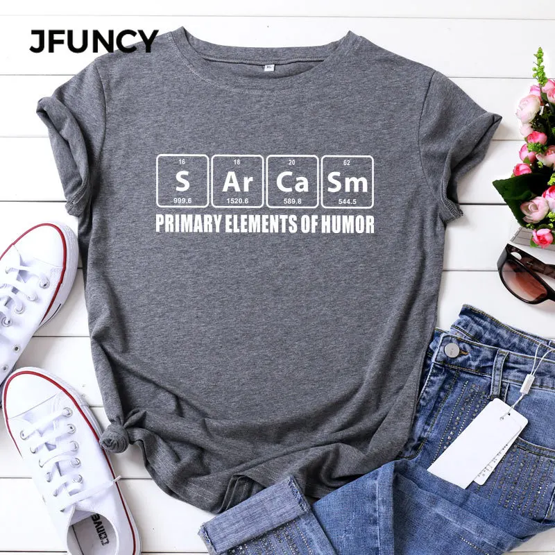 Футболка JFUNCY женская с коротким рукавом смешная Повседневная тенниска из хлопка