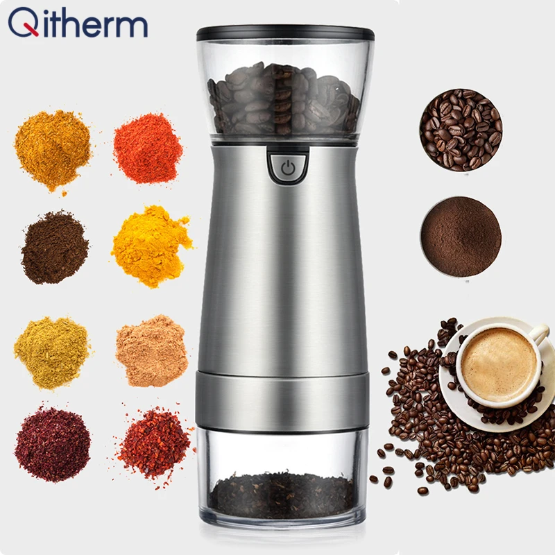 USB Electric Coffee Grinder Rechargeable Coffee Bean Mill Machine Adjustable Stainless Steel Beans Spices Grains Pepper Grinders
USB Electric Coffee Grinder Rechargeable Coffee Bean Mill Machine Adjustable Stainless Steel Beans Spices Grains Pepper Grinders