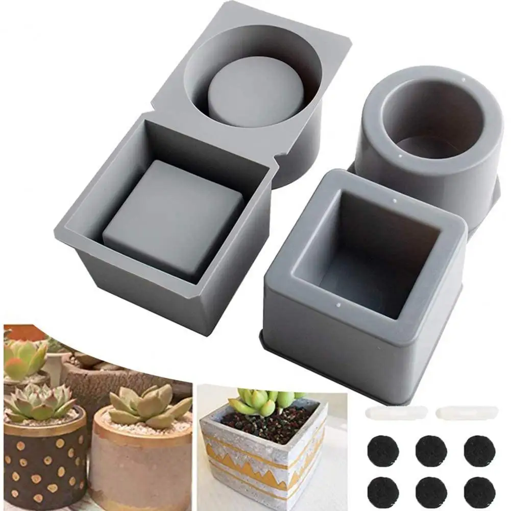 2Pcs Flowerpot Molds DIY Non-stick Silicone Heat-resistant Cement Vase Moulds for Handcraft
2Pcs Flowerpot Molds DIY Non-stick Silicone Heat-resistant Cement Vase Moulds for Handcraft