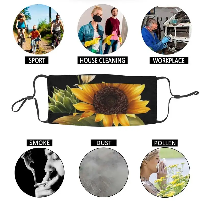 Sunflower Reusable Mouth Face Mask Unisex Adult Helianthus Flower Mask Anti Dust Protection Cover Respirator Muffle 
Sunflower Reusable Mouth Face Mask Unisex Adult Helianthus Flower Mask Anti Dust Protection Cover Respirator Muffle