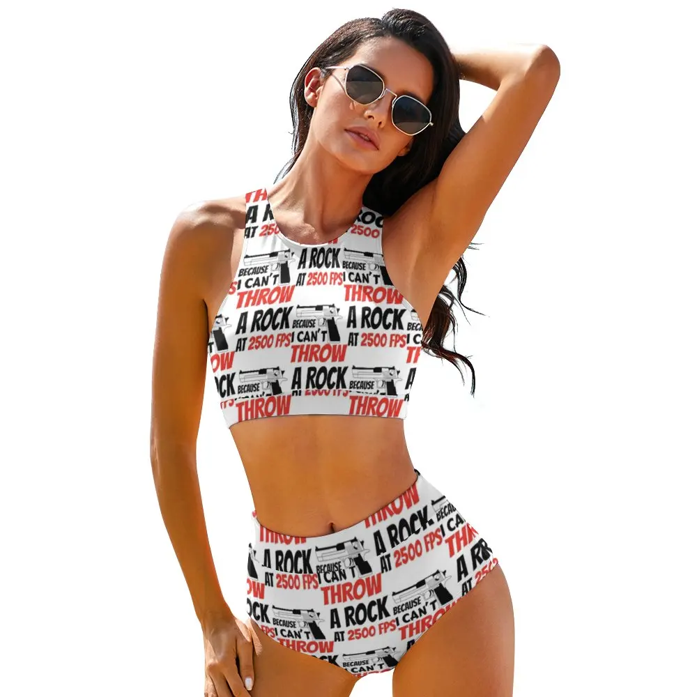 Gun Bikini Swimsuit Belted Fashionable Two Piece Swimwear Women Stylish Sport Bathing Suit
Gun Bikini Swimsuit Belted Fashionable Two Piece Swimwear Women Stylish Sport Bathing Suit