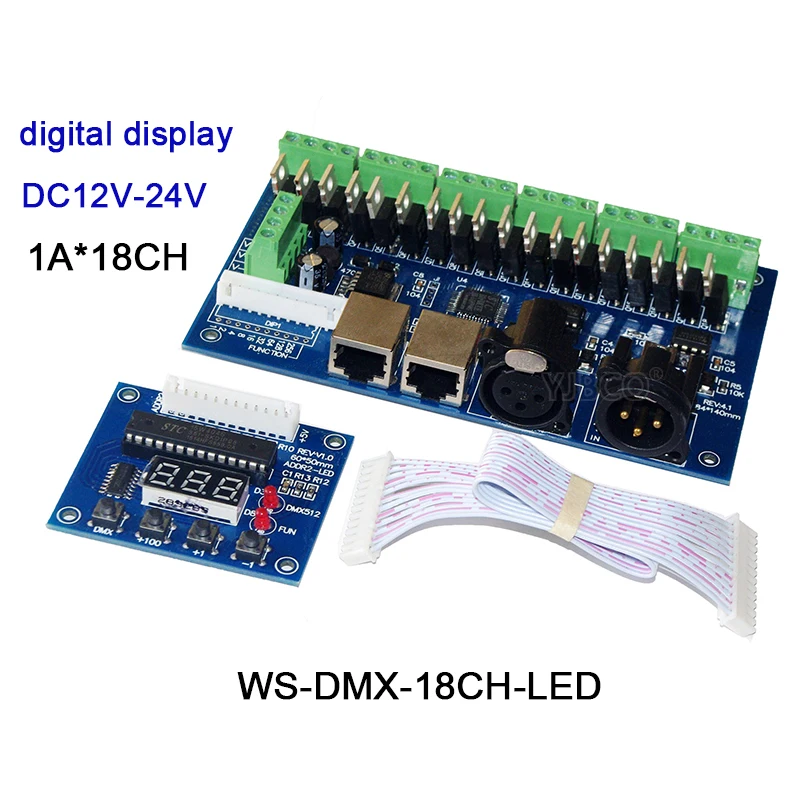 DC5V 36V цифровой трубчатый дисплей 3CH/4CH/12CH/18CH/24CH/36CH DMX512 декодер RGB/RGBW светодиодный