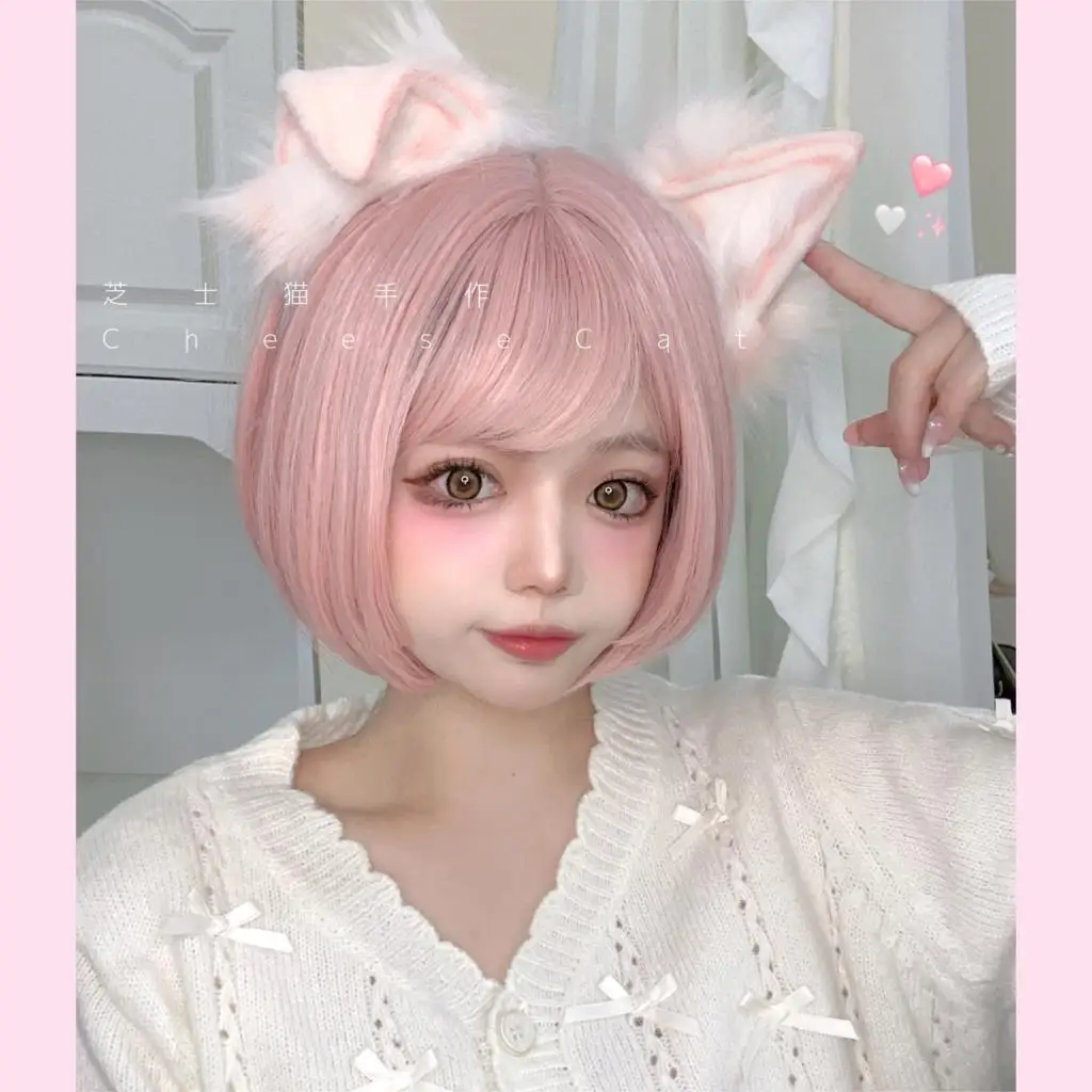 

2021 New Simulation Animal Ears Cat Ear Hair Accessories Scottish Fold Tabby Cat Lolita Photo Props KC Hair Band
