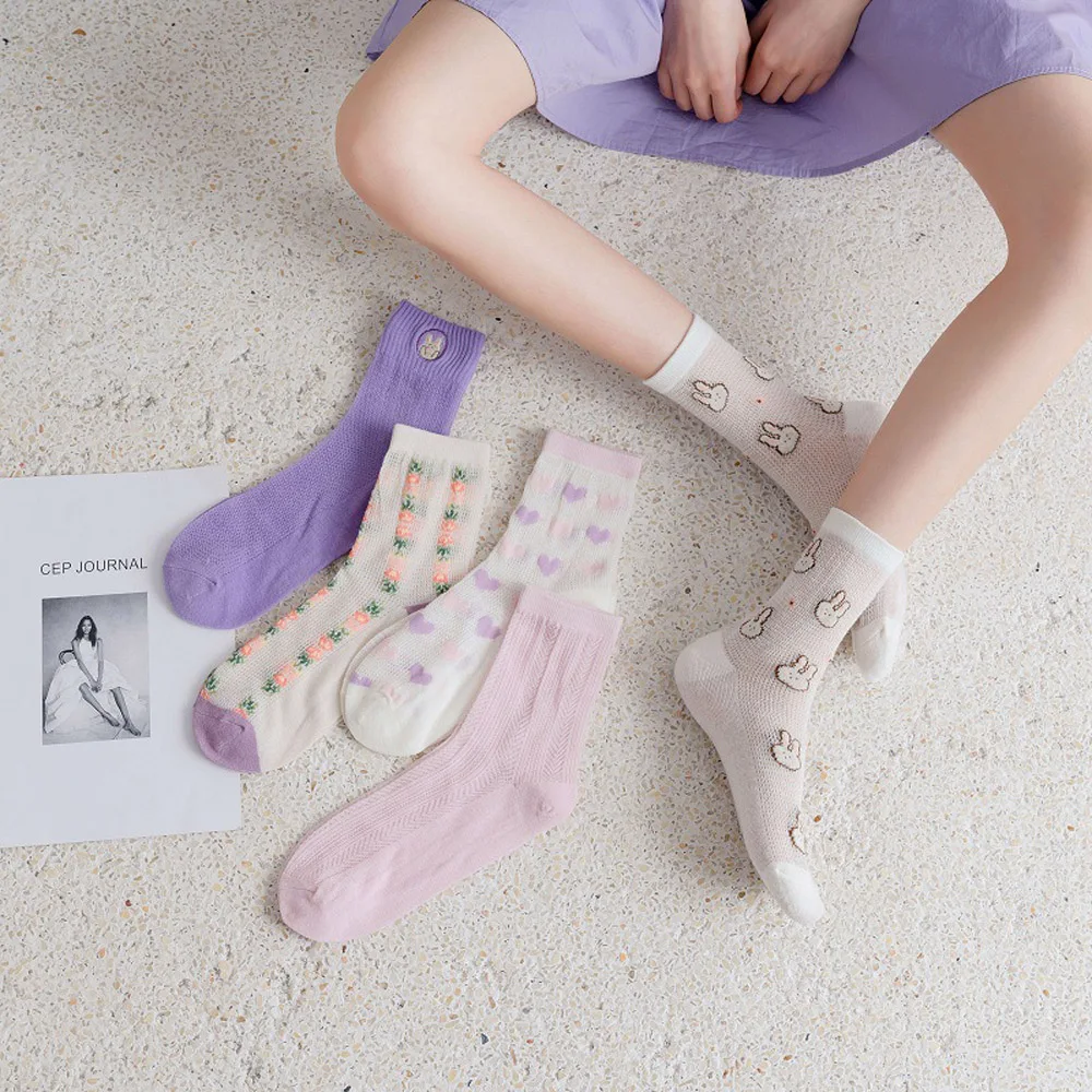 Women Printed Socks Spring Summer Fashion Pattern Female Soft Breathable Short Ultra-thin Transparent Hosiery 
Women Printed Socks Spring Summer Fashion Pattern Female Soft Breathable Short Ultra-thin Transparent Hosiery