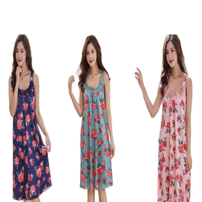 Sleeveless Sling Silk Satin Night Dress Women Lace Nightgown Sleepwear Lingerie Nightwear Homewear Home Dress Oversize 4XL 5XL
Sleeveless Sling Silk Satin Night Dress Women Lace Nightgown Sleepwear Lingerie Nightwear Homewear Home Dress Oversize 4XL 5XL