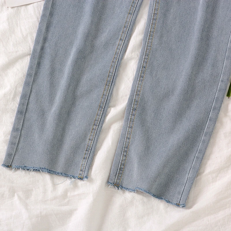 Jeans Women Solid Denim Straight Long Girl Casual Soft All-match Korean Style Ulzzang High Waist Simple Student Womens Trousers 
Jeans Women Solid Denim Straight Long Girl Casual Soft All-match Korean Style Ulzzang High Waist Simple Student Womens Trousers