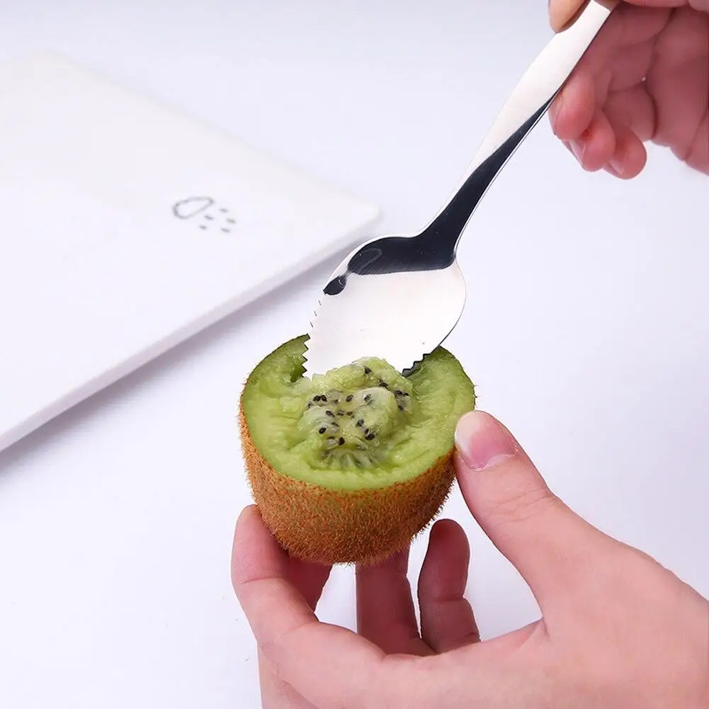 304 Stainless Steel Multi-functional Double Headed Mud Scraping Spoon Stainless Steel Fruit Carving Planer for Kiwi Pomelo Dig S
304 Stainless Steel Multi-functional Double Headed Mud Scraping Spoon Stainless Steel Fruit Carving Planer for Kiwi Pomelo Dig S
