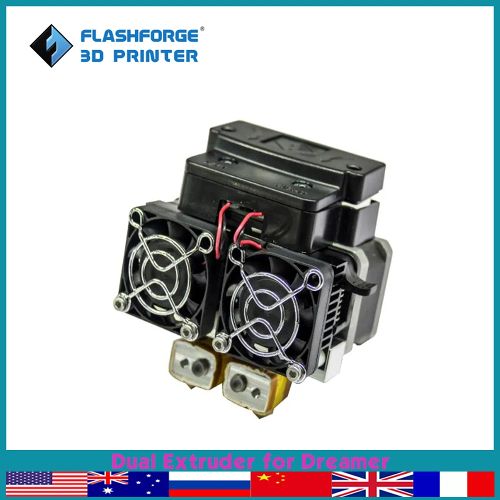 Двойной экструдер для сборки Flashforge, запасные части для 3D-принтера Dreamer Hotend
Двойной экструдер для сборки Flashforge, запасные части для 3D-принтера Dreamer Hotend