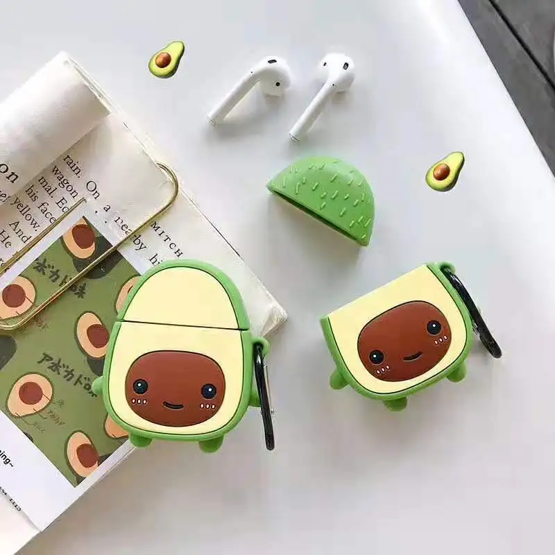 Cartoon Cute avocado Earphone Case For AirPod 2 1 case Silicone Charging Headphones Case for airpods case Protective soft Cover 
Cartoon Cute avocado Earphone Case For AirPod 2 1 case Silicone Charging Headphones Case for airpods case Protective soft Cover