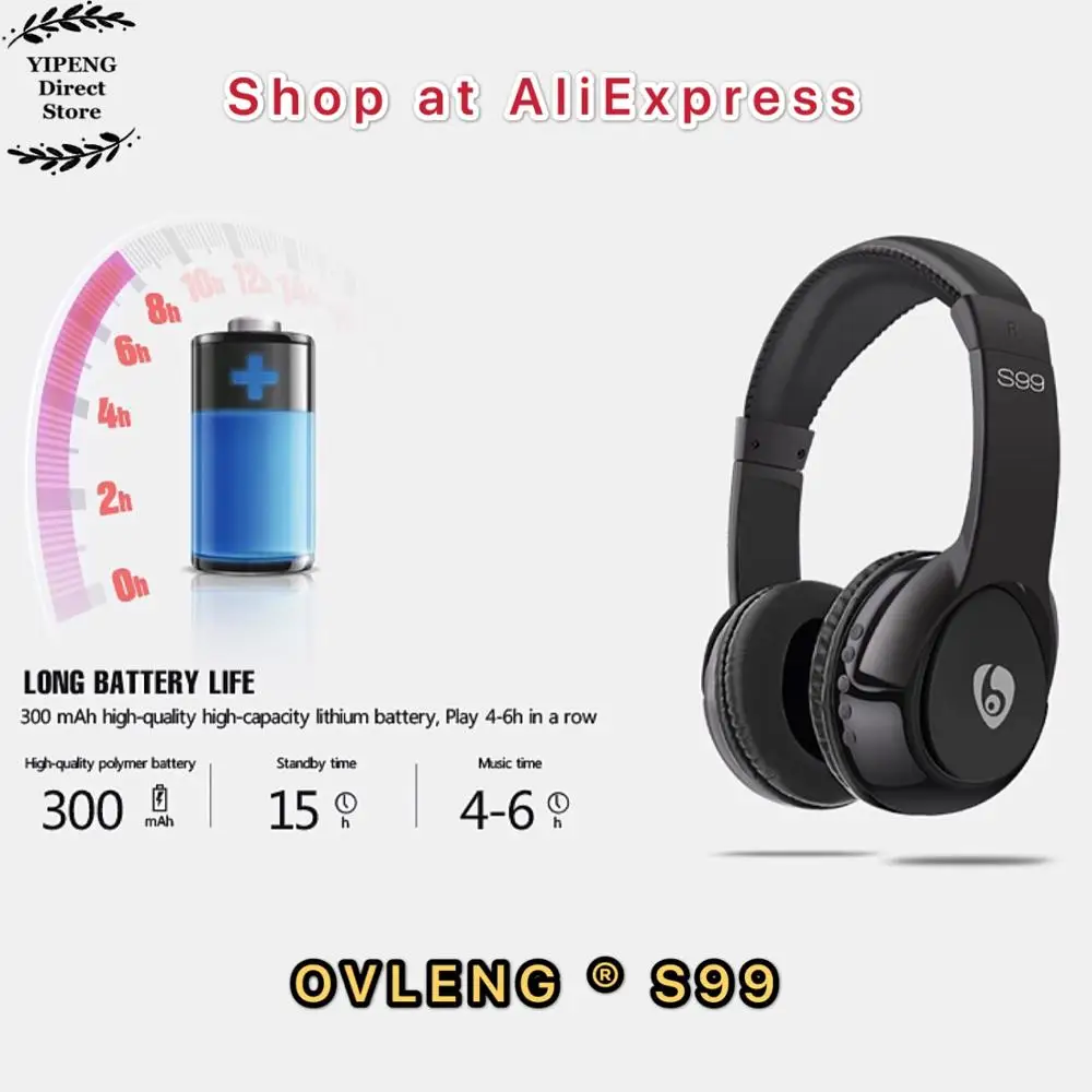 S99 Wireless Headphones Bluetooth Headset Adjustable Earphones With Microphone for PC Laptop Phone
S99 Wireless Headphones Bluetooth Headset Adjustable Earphones With Microphone for PC Laptop Phone