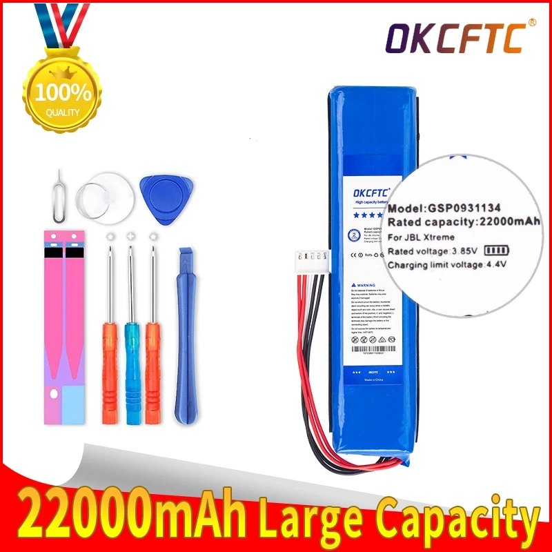 OKCFTC 22000mAh Rechargeable Li-ion Battery GSP0931134 with Tools for JBL XTREME Bluetooth Speaker
OKCFTC 22000mAh Rechargeable Li-ion Battery GSP0931134 with Tools for JBL XTREME Bluetooth Speaker