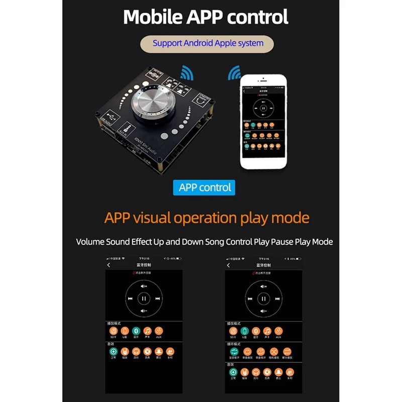 XY-AP100H 100 Вт + двойной TPA3116D2 Bluetooth 5 0 стерео аудио цифровой усилитель мощности плата