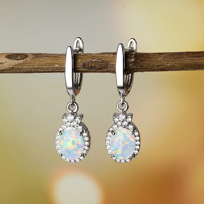 BLACK ANGEL Elegant Natural Opal Egg Shaped Earrings Silver 925 Sterling Silver Opal Hamsa Clip Earring for Women Wholesale
BLACK ANGEL Elegant Natural Opal Egg Shaped Earrings Silver 925 Sterling Silver Opal Hamsa Clip Earring for Women Wholesale