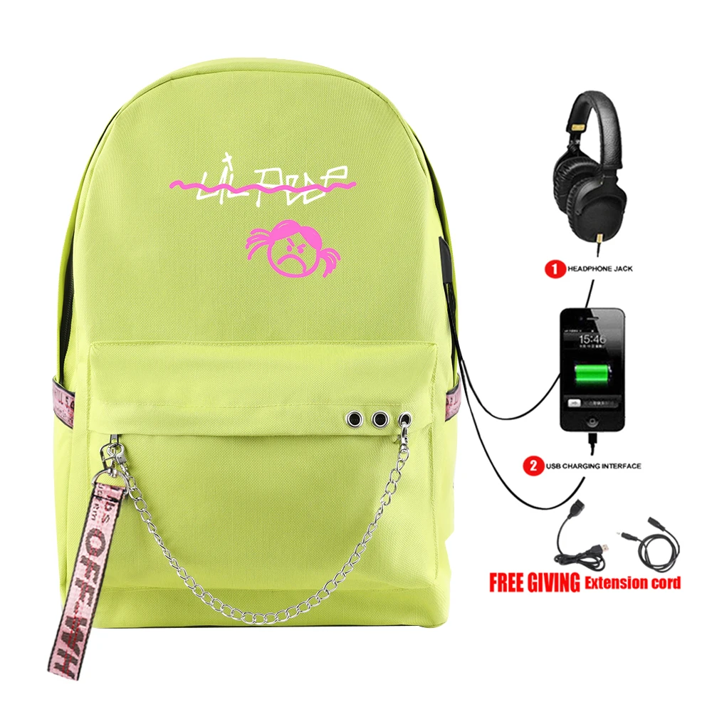 Fashion Design Lil Peep backpacks USB Laptop Rechargeable Schoolbag Girls Shoulder Travel Bag Print Lil Peep Teenage Backpack
Fashion Design Lil Peep backpacks USB Laptop Rechargeable Schoolbag Girls Shoulder Travel Bag Print Lil Peep Teenage Backpack