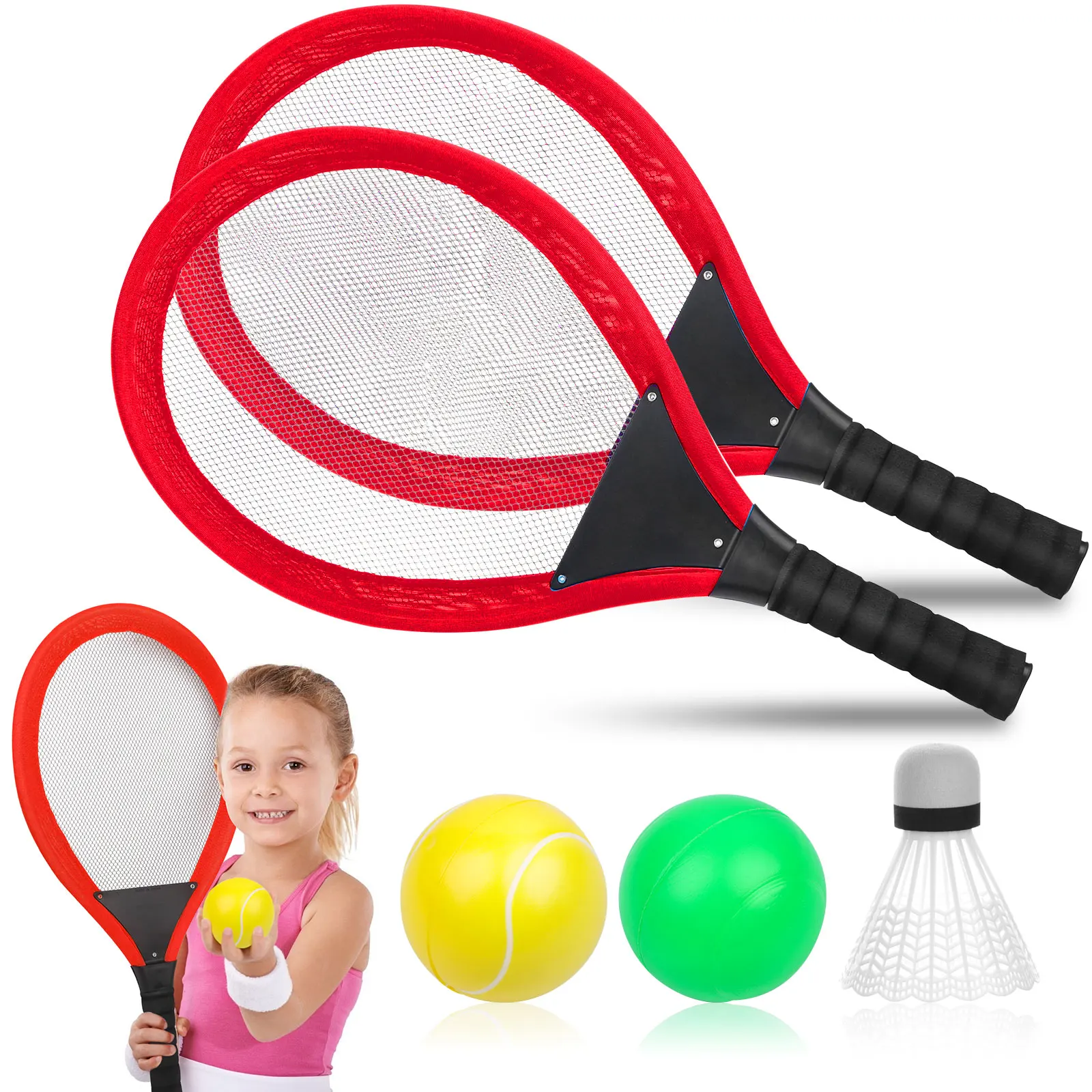Kids Tennis Racket Set Beach Dual Tennis Racket Ball Set Outdoor Sports Mini Badminton Racket For Children Beach Rack
Kids Tennis Racket Set Beach Dual Tennis Racket Ball Set Outdoor Sports Mini Badminton Racket For Children Beach Rack