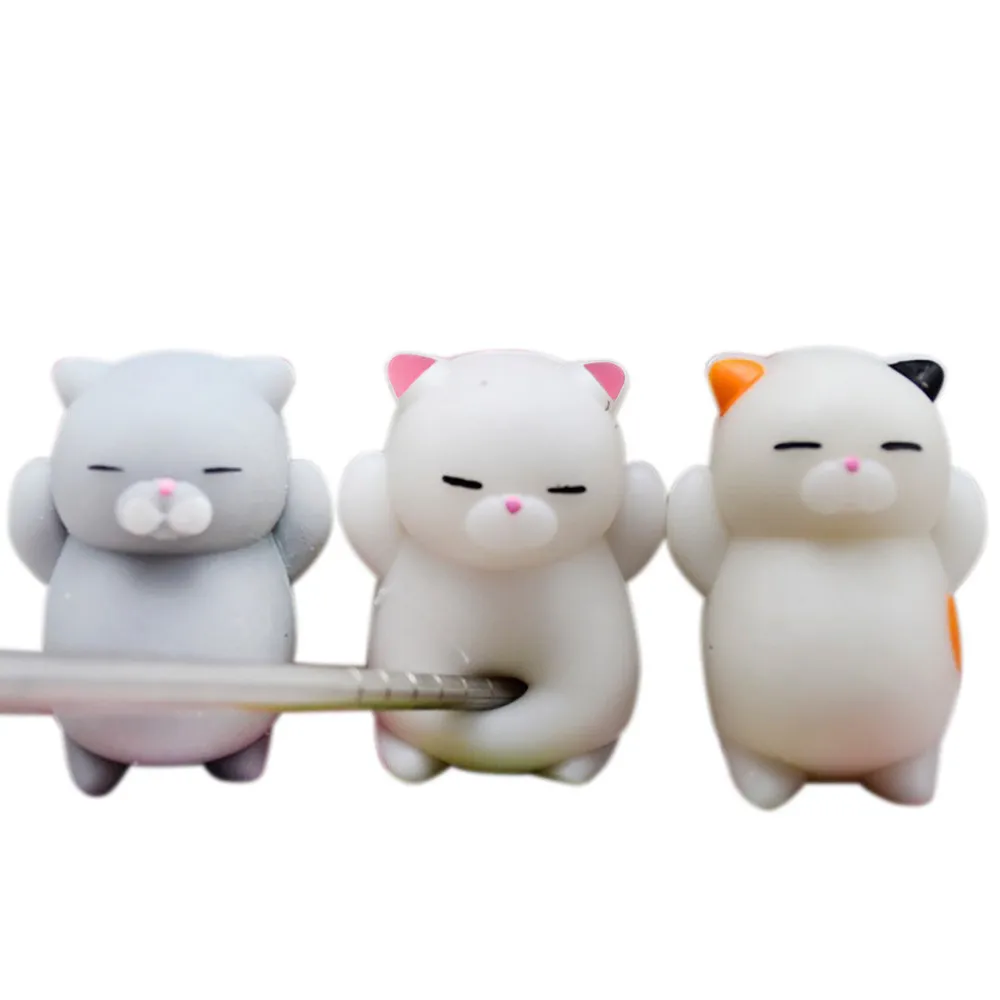 

3PC Squishyies Cute Mochi Lazy Cat Squishy Squeeze Healing Fun Kids Kawaii Toy Stress Reliever Fidget Toys анисѬесс для Ѭђк Y*