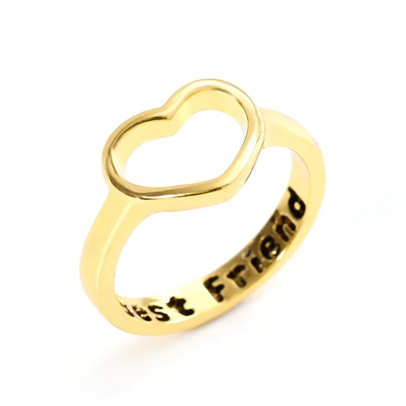 Fashion Simple Hollow Out Heart Love Shaped Friendship Ring Lettering "Best Friend" for Women Girl Student Party Jewelry
Fashion Simple Hollow Out Heart Love Shaped Friendship Ring Lettering "Best Friend" for Women Girl Student Party Jewelry