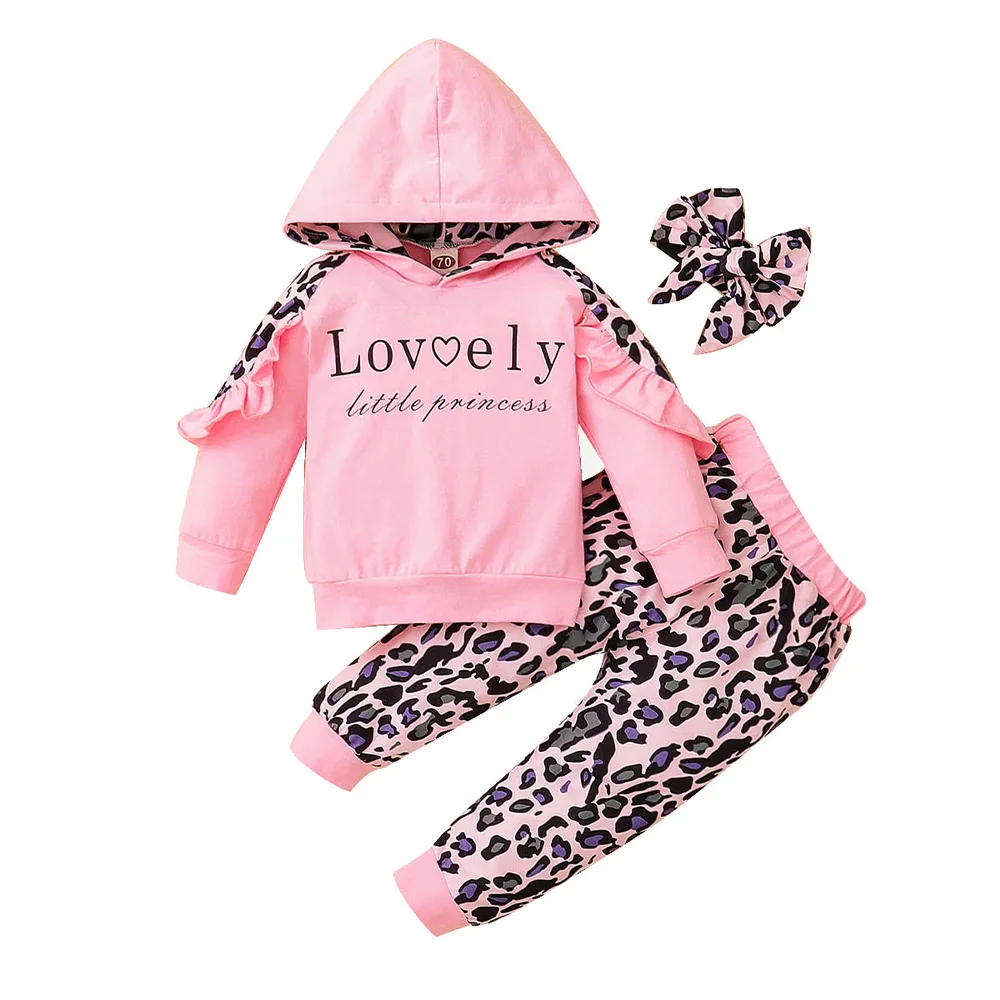 Newborn Baby Girls Hooded Casual Leopard Letter Print Long Sleeve Hooded Pullover Cotton Spring Autumn Headband 3 Piece Set
Newborn Baby Girls Hooded Casual Leopard Letter Print Long Sleeve Hooded Pullover Cotton Spring Autumn Headband 3 Piece Set