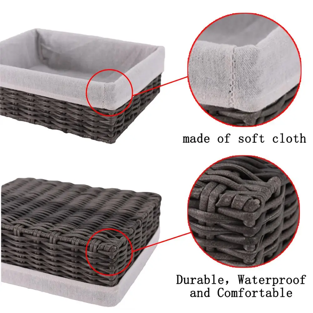 Handmade Wicker Storage Baskets Set Shelf Baskets Woven Decorative Home Storage Bins Decorative Baskets Organizing Baskets
Handmade Wicker Storage Baskets Set Shelf Baskets Woven Decorative Home Storage Bins Decorative Baskets Organizing Baskets