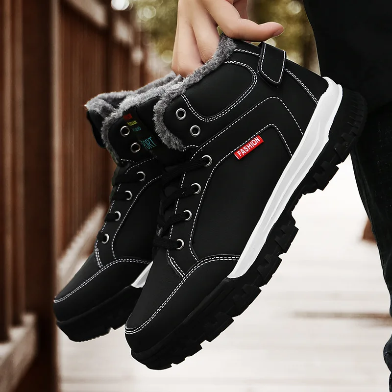 Snow Boots for Men Shoes Big Size Man Winter Boots Grey Black Leather Boots Outdoor Nonslip Waterproof Sneakers Men Casual Shoes
Snow Boots for Men Shoes Big Size Man Winter Boots Grey Black Leather Boots Outdoor Nonslip Waterproof Sneakers Men Casual Shoes