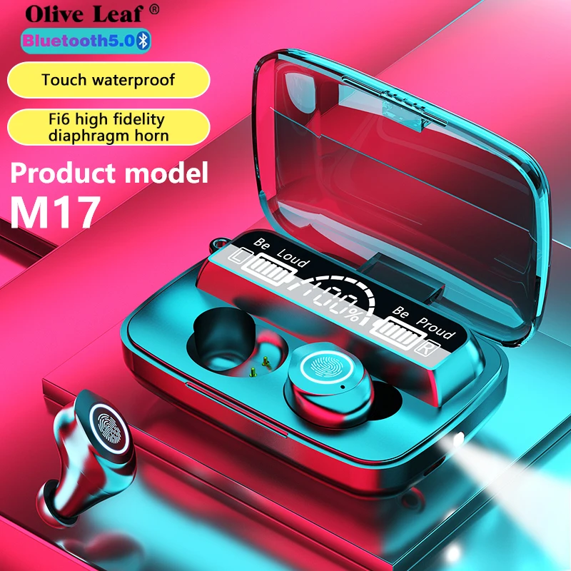 M17 TWS Wireless 5.0 Bluetooth Earphone High Sound Quality Music Waterproof Sport Earbuds Headphone For Iphone Xiaomi Huawei
M17 TWS Wireless 5.0 Bluetooth Earphone High Sound Quality Music Waterproof Sport Earbuds Headphone For Iphone Xiaomi Huawei