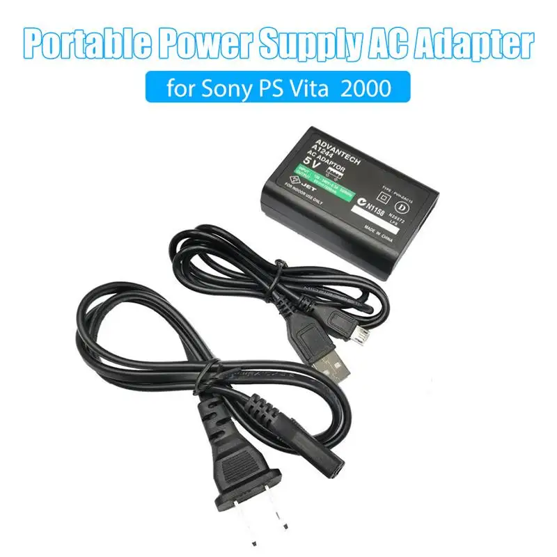 Portable Power Supply AC Adapter with USB Charging Cable Home Wall Charger Supply Kit for Sony PS Vita 2000 EU 
Portable Power Supply AC Adapter with USB Charging Cable Home Wall Charger Supply Kit for Sony PS Vita 2000 EU
