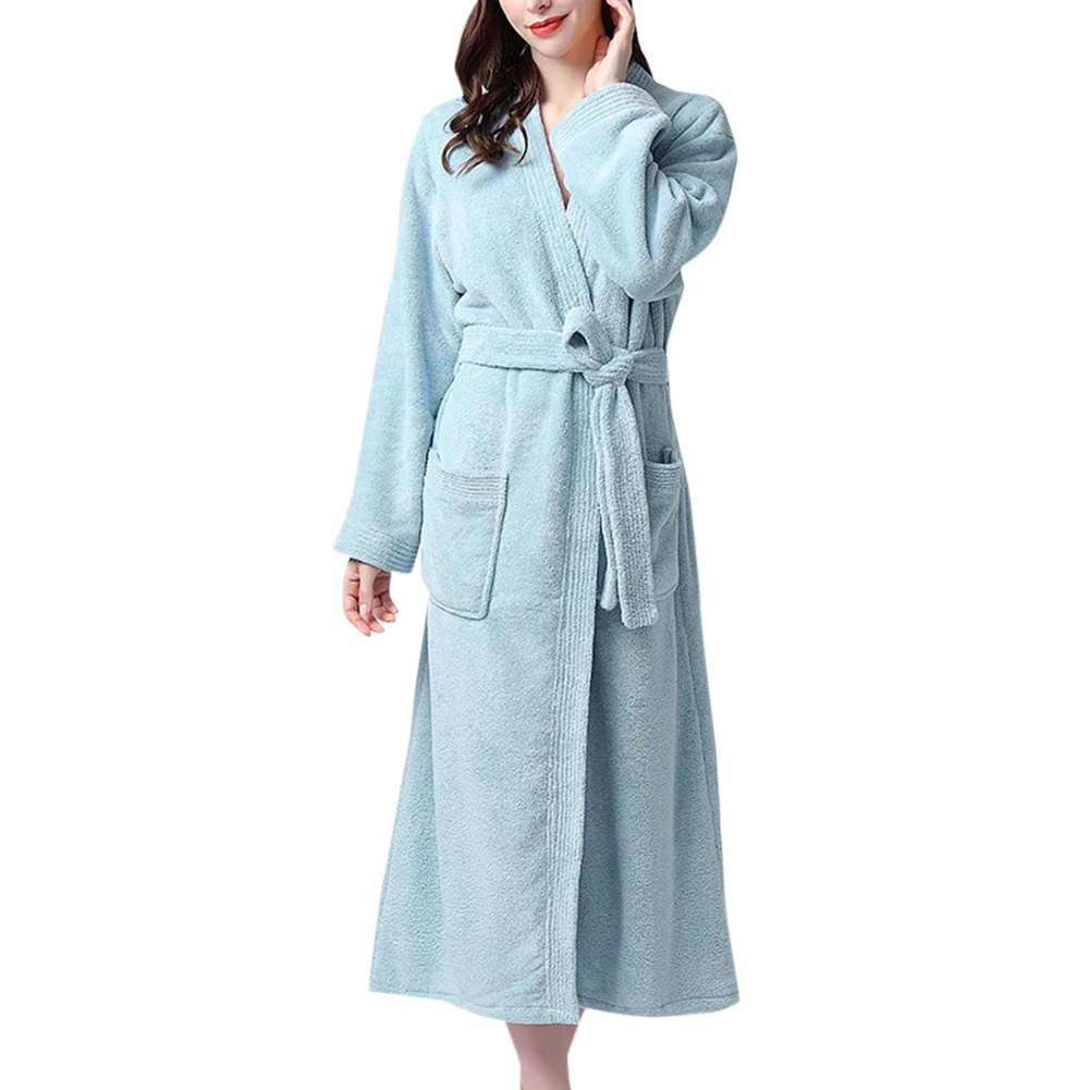 Autumn Women's Sleepwear Long-sleeve Soft Long Bath Robe with Pocket Female Flannel Coral Fleece Homewear Pajamas for Couples
Autumn Women's Sleepwear Long-sleeve Soft Long Bath Robe with Pocket Female Flannel Coral Fleece Homewear Pajamas for Couples