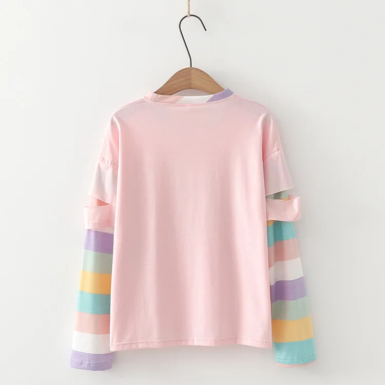 Women Spring Autumn Sweet Hoodies Japan Style Cute O Neck Patchwork Letter Print Hit Color Loose Cotton Sweatshirt for Student
Women Spring Autumn Sweet Hoodies Japan Style Cute O Neck Patchwork Letter Print Hit Color Loose Cotton Sweatshirt for Student