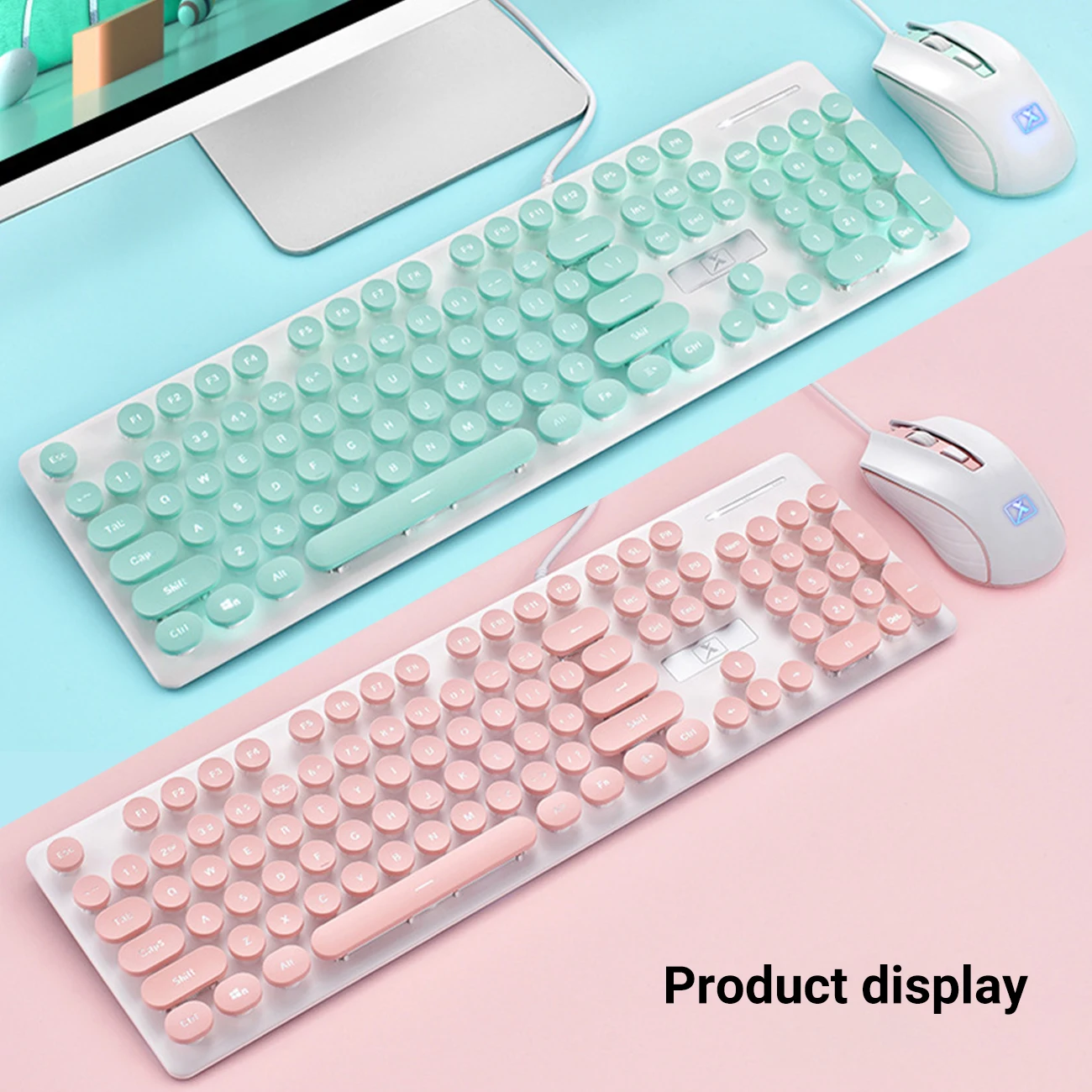 N518 Wired Punk Mechanics Keyboard And Mouse Suit USB Ergonomic Backlit Mechanical Feel Gaming Keyboard and Mouse Set
N518 Wired Punk Mechanics Keyboard And Mouse Suit USB Ergonomic Backlit Mechanical Feel Gaming Keyboard and Mouse Set