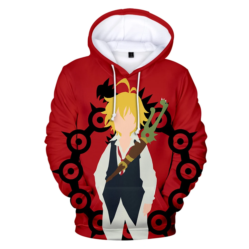 

Hoodies Sweatshirt in Boys/girls Fashion Warm Pullover Harajuku Autumn Warm Top Hot Sale Comic The Seven Deadly Sins Meliodas 3D