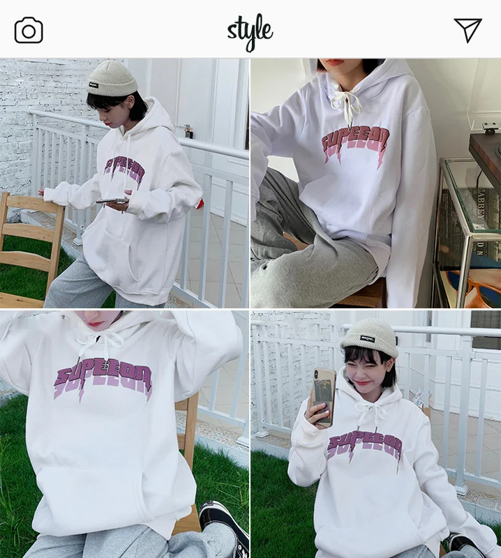 Тонкая хлопковая толстовка, Женская Осенняя свободная Корейская Студенческая Толстовка
Тонкая хлопковая толстовка, Женская Осенняя свободная Корейская Студенческая Толстовка