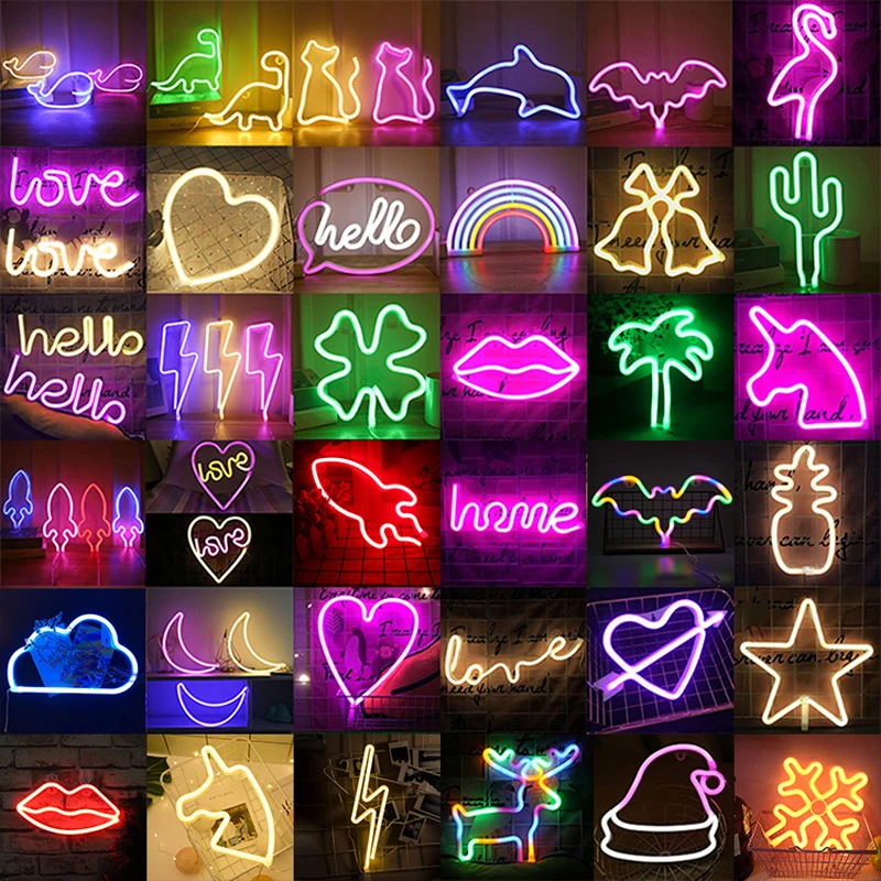 Wholesale LED Neon Night Light Sign Wall Art Sign Night Lamp Xmas Birthday Gift Wedding Party Wall Hanging Neon Lamp Home Decor
Wholesale LED Neon Night Light Sign Wall Art Sign Night Lamp Xmas Birthday Gift Wedding Party Wall Hanging Neon Lamp Home Decor