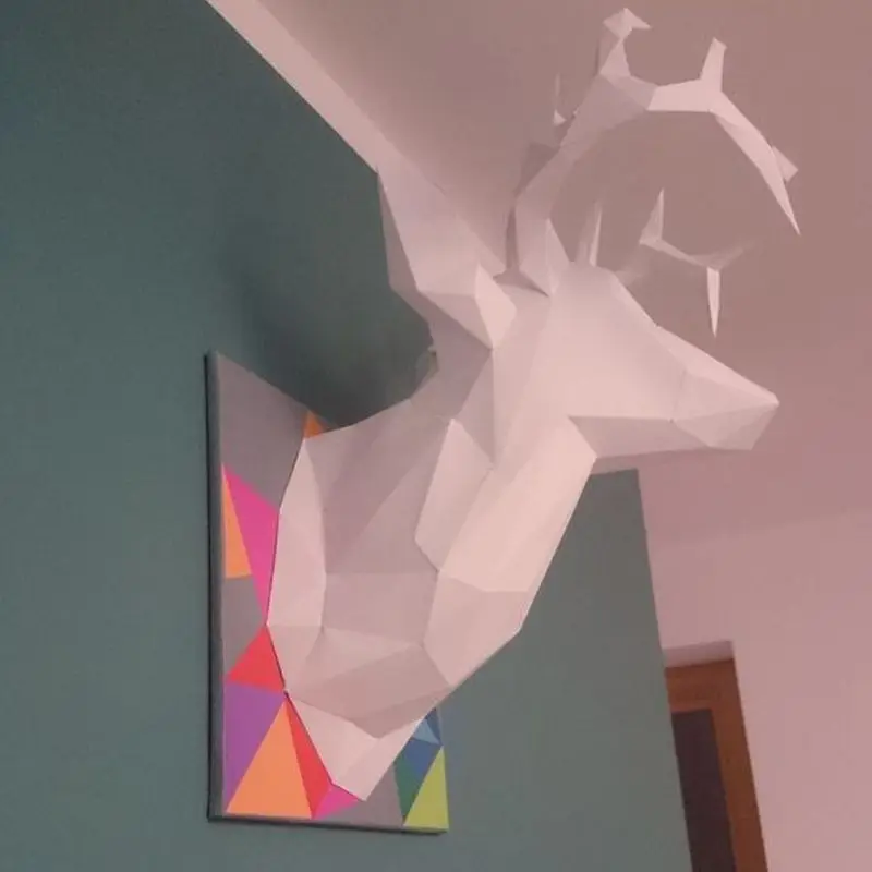 3D Deer Head Paper Model Animal Geometric Paper Sculpture Toy for Home Decor Living Room Decor DIY Paper Craft Model Party Gift
3D Deer Head Paper Model Animal Geometric Paper Sculpture Toy for Home Decor Living Room Decor DIY Paper Craft Model Party Gift