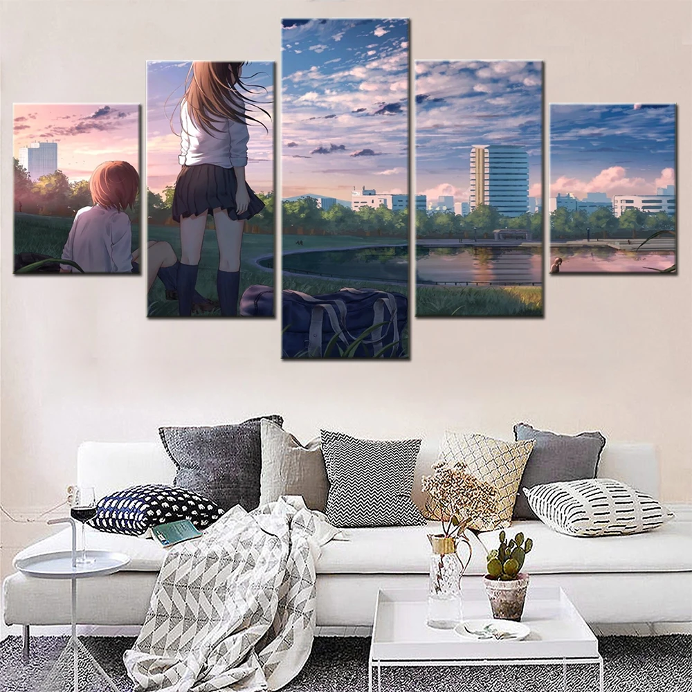 Canvas Painting 5 Piece Anime Cartoon Girls River Sky Kawaii Room Decoration Posters Modular Bedroom Pictures Free Shipping
Canvas Painting 5 Piece Anime Cartoon Girls River Sky Kawaii Room Decoration Posters Modular Bedroom Pictures Free Shipping