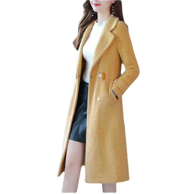 Winter faux fur coat high quality thick gold velvet coat female fake fur coat long sizes
Winter faux fur coat high quality thick gold velvet coat female fake fur coat long sizes