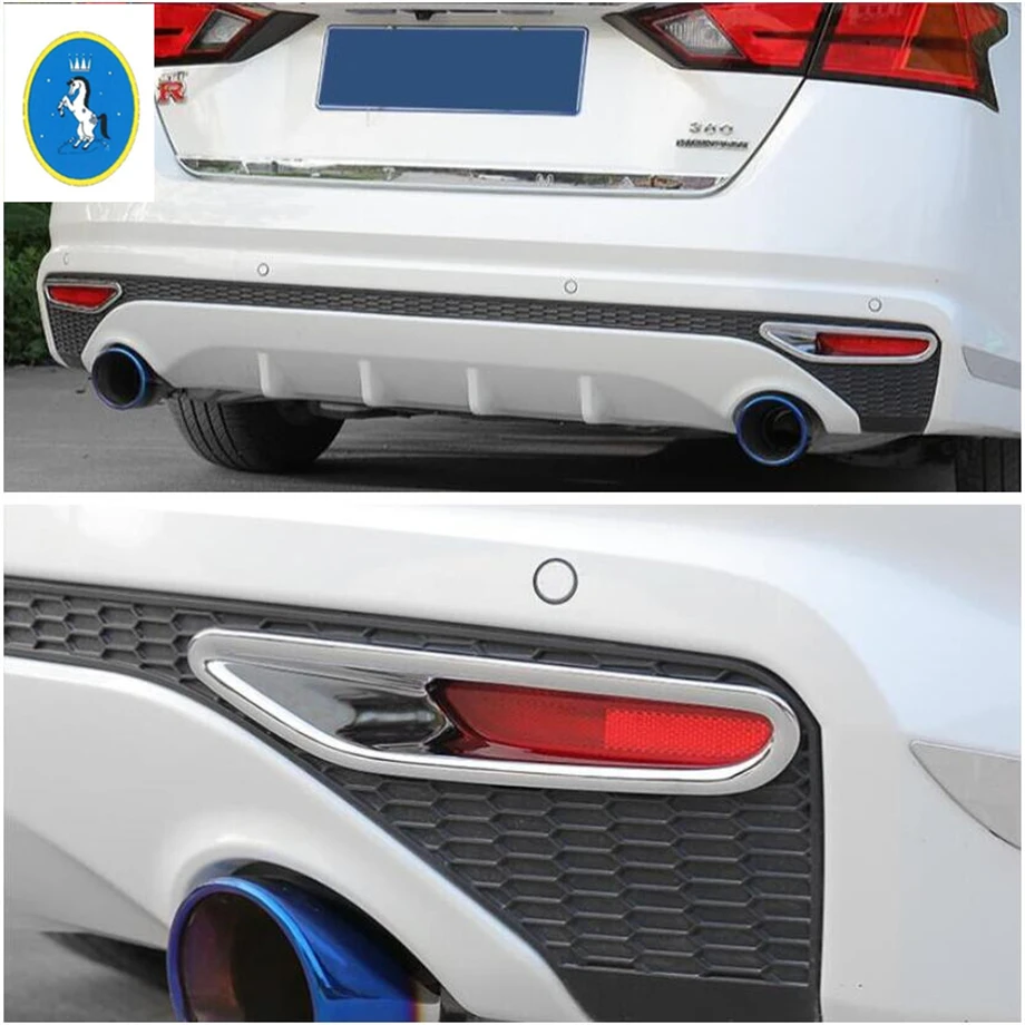 Yimaautotrims Rear Tail Fog Lights Lamp Decoration Cover Trim 2 Pcs Chrome Bright Style Fit For Nissan Teana / Altima 2019 2020 
Yimaautotrims Rear Tail Fog Lights Lamp Decoration Cover Trim 2 Pcs Chrome Bright Style Fit For Nissan Teana / Altima 2019 2020