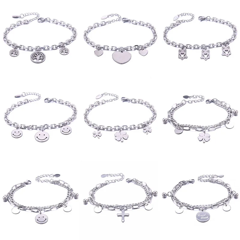Cross Faith Heart-shaped Charms Bracelets Women Silver Color Stainless Steel Bracelet Jewelry Europe American Style Jewelry 
Cross Faith Heart-shaped Charms Bracelets Women Silver Color Stainless Steel Bracelet Jewelry Europe American Style Jewelry