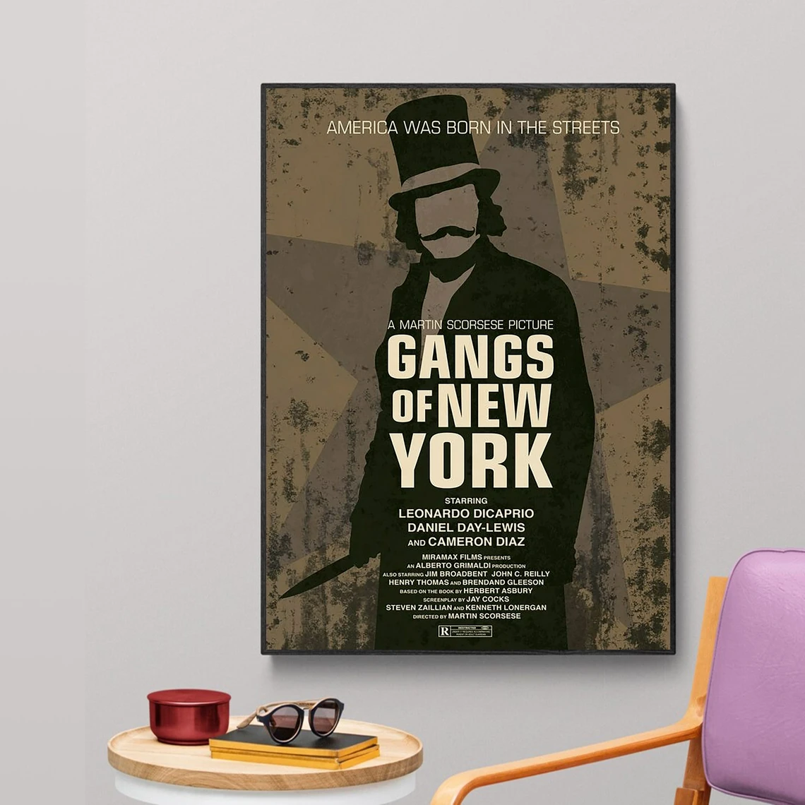 

Винтажный кинопостер с силуэтом Нью-Йорка, классический фильм художественный постер картина, домашний декор, настенная живопись (без рамки)