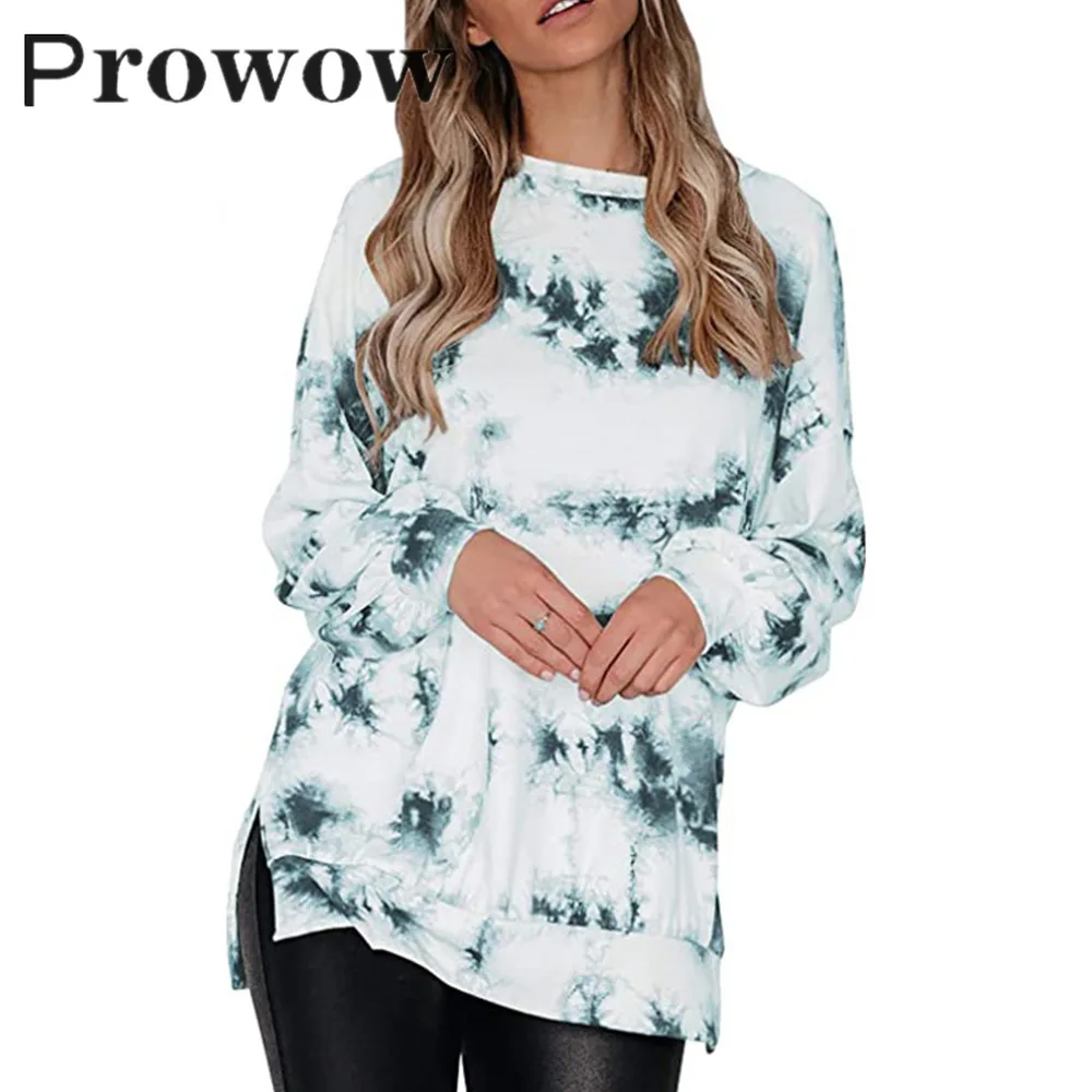 Prowow Autumn winter women Fashion Tie dye Print sweatshirt Casual Loose long sleeved O neck Streetwear Plus size Hoodies
Prowow Autumn winter women Fashion Tie dye Print sweatshirt Casual Loose long sleeved O neck Streetwear Plus size Hoodies