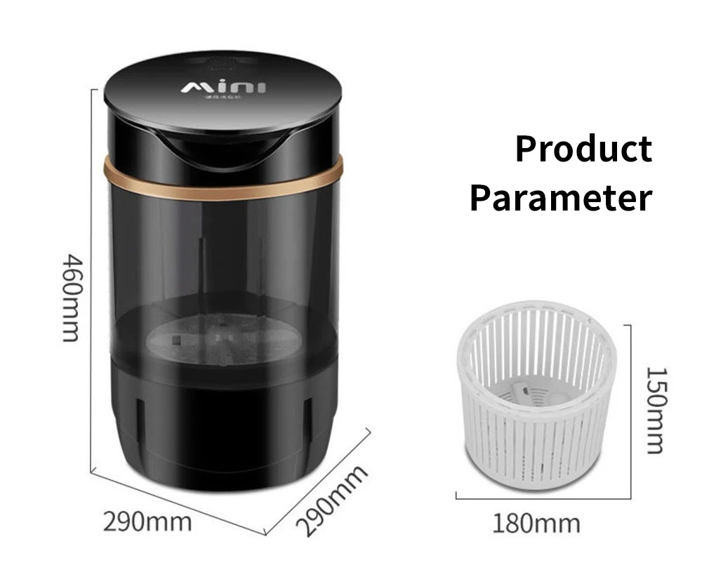 Washing Machine Washer Machine Mini Portable Washing Machine XPB32-68 240W Black Semi-Automatic Cleaner Machine IPX4 Waterproof
Washing Machine Washer Machine Mini Portable Washing Machine XPB32-68 240W Black Semi-Automatic Cleaner Machine IPX4 Waterproof