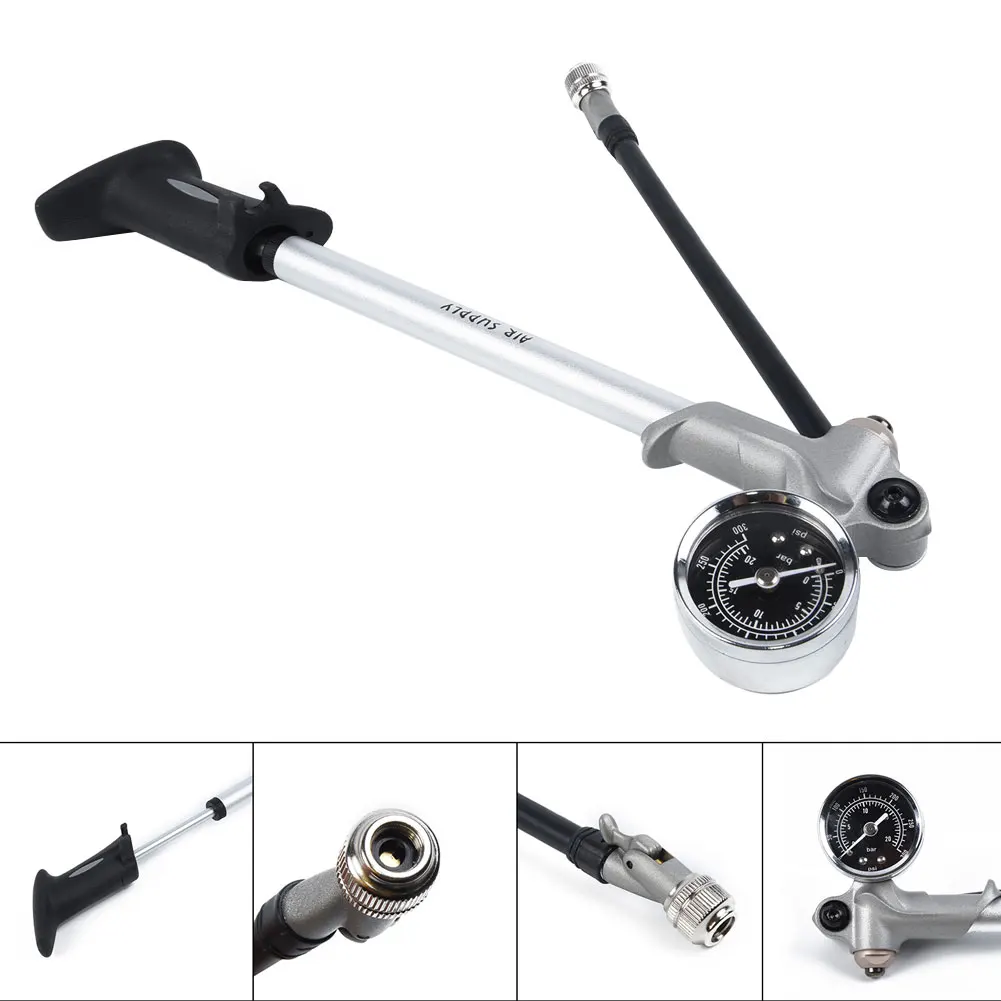 High-Pressure Bicycle Pump 300psi MTB Bike Compact Suspension Fork Rear Shock MTB Mountain Road Bike Pump Pump 7.05
High-Pressure Bicycle Pump 300psi MTB Bike Compact Suspension Fork Rear Shock MTB Mountain Road Bike Pump Pump 7.05