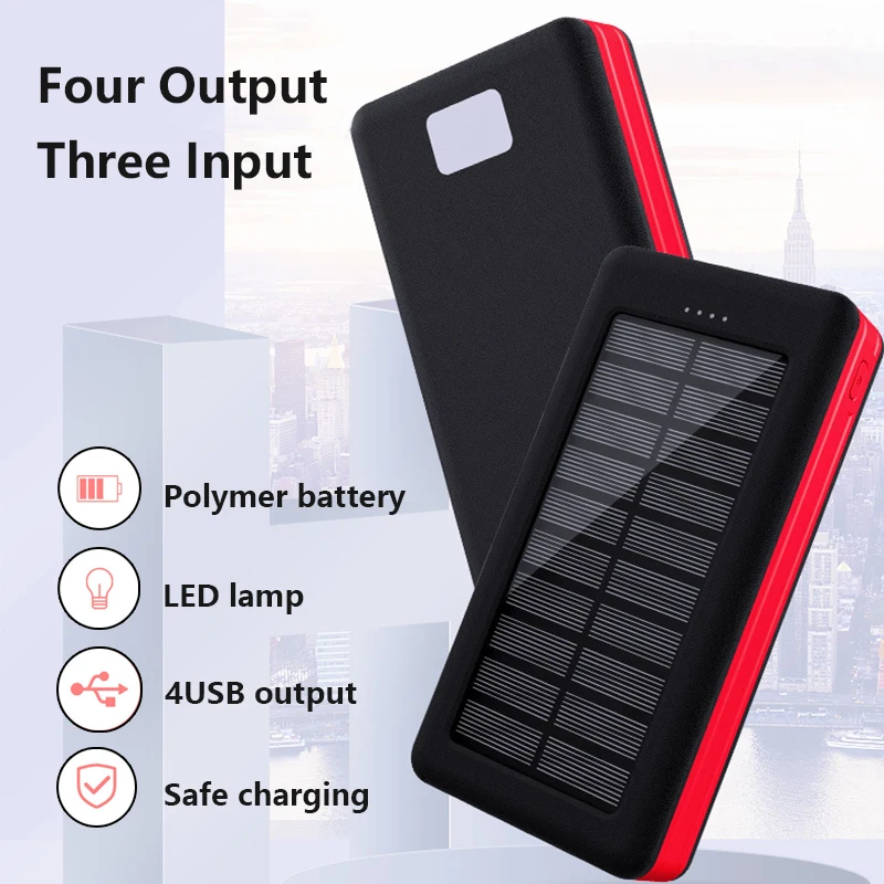 80000mAh Solar Power Bank Large-capacity Portable Fast Charger Outdoor Travel Emergency Poverbank for Iphone Samsung Xiaomi 
80000mAh Solar Power Bank Large-capacity Portable Fast Charger Outdoor Travel Emergency Poverbank for Iphone Samsung Xiaomi
