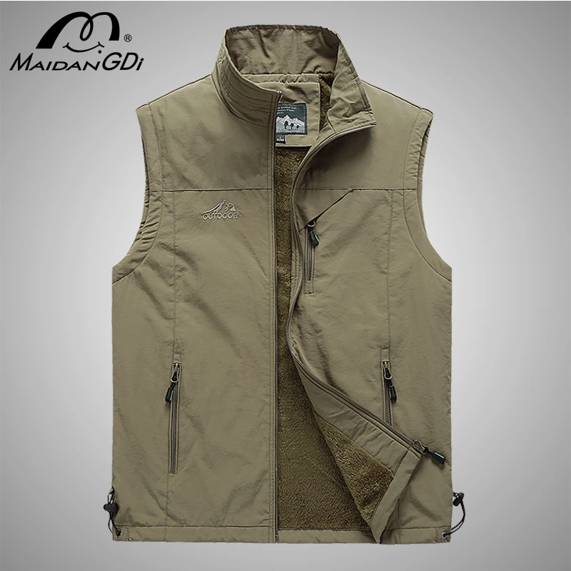

MAIDANGDI 2021 men's outdoor movement Mountaineering leisure Vest young and middle-aged photography fishing Waistcoat jacket